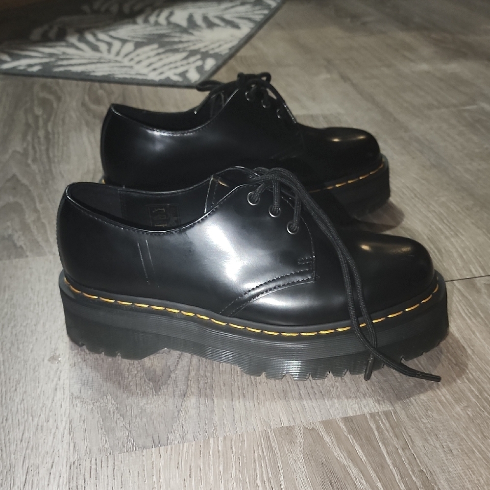 Dr. Martens Black Platform Oxfords - Picture 3 of 4